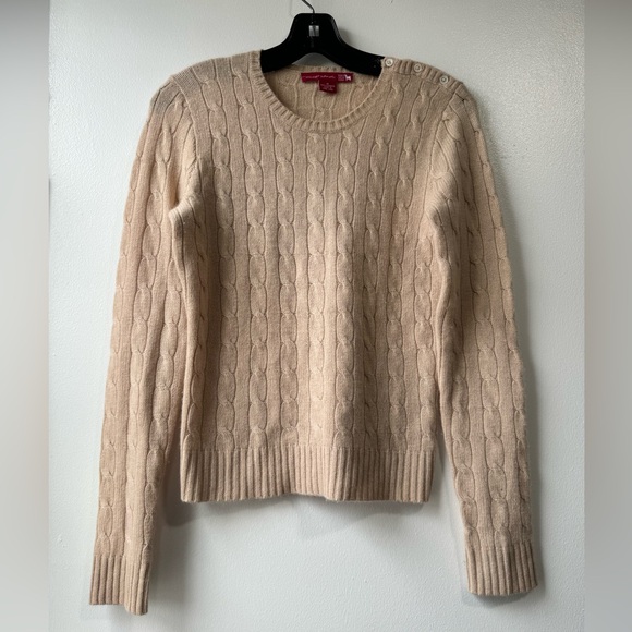 Saks Fifth Avenue Sweaters - Saks Fifth Avenue 100% Cashmere Cable Knit Sweater Size Medium